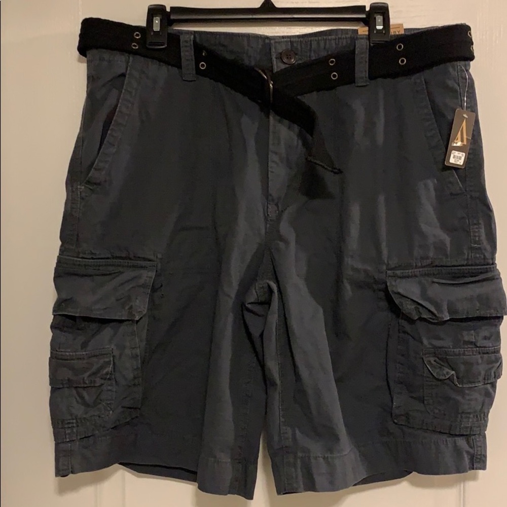 Navy Blue cargo shorts. Size 36.